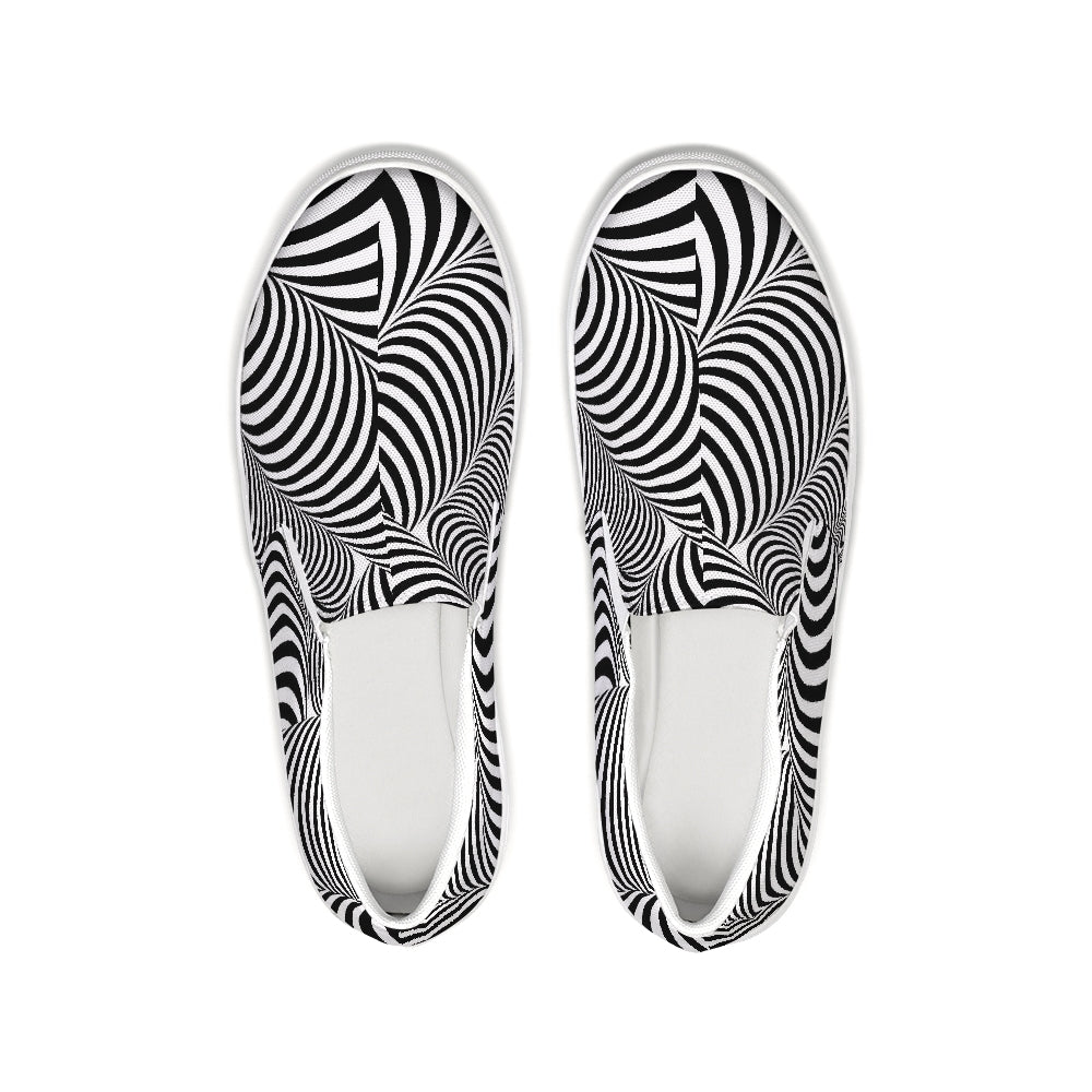 Optical illusion Slip-On Canvas Shoe