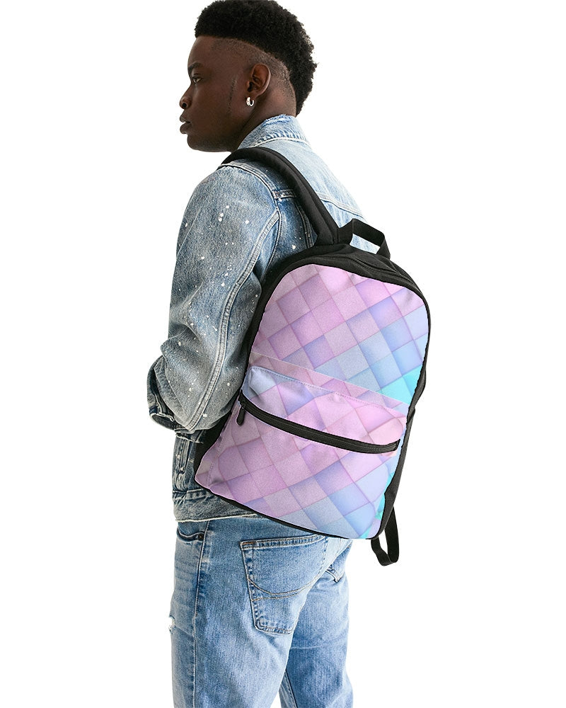 Pastel diamonds Small Canvas Backpack