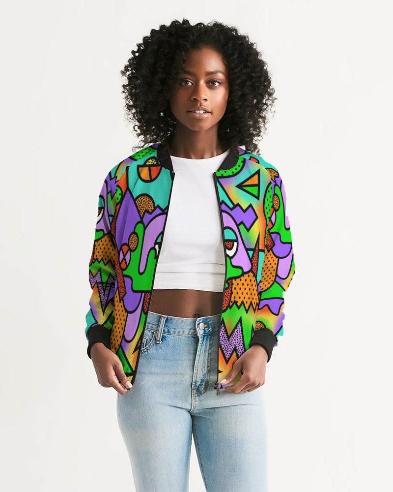 Abstract Women's Bomber Jacket