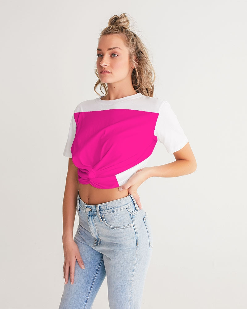 Azalea Women's Twist-Front Cropped Tee