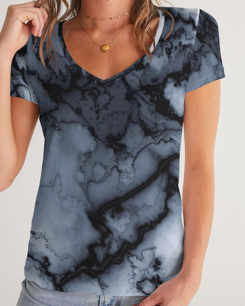 Marble Women's V-Neck Tee
