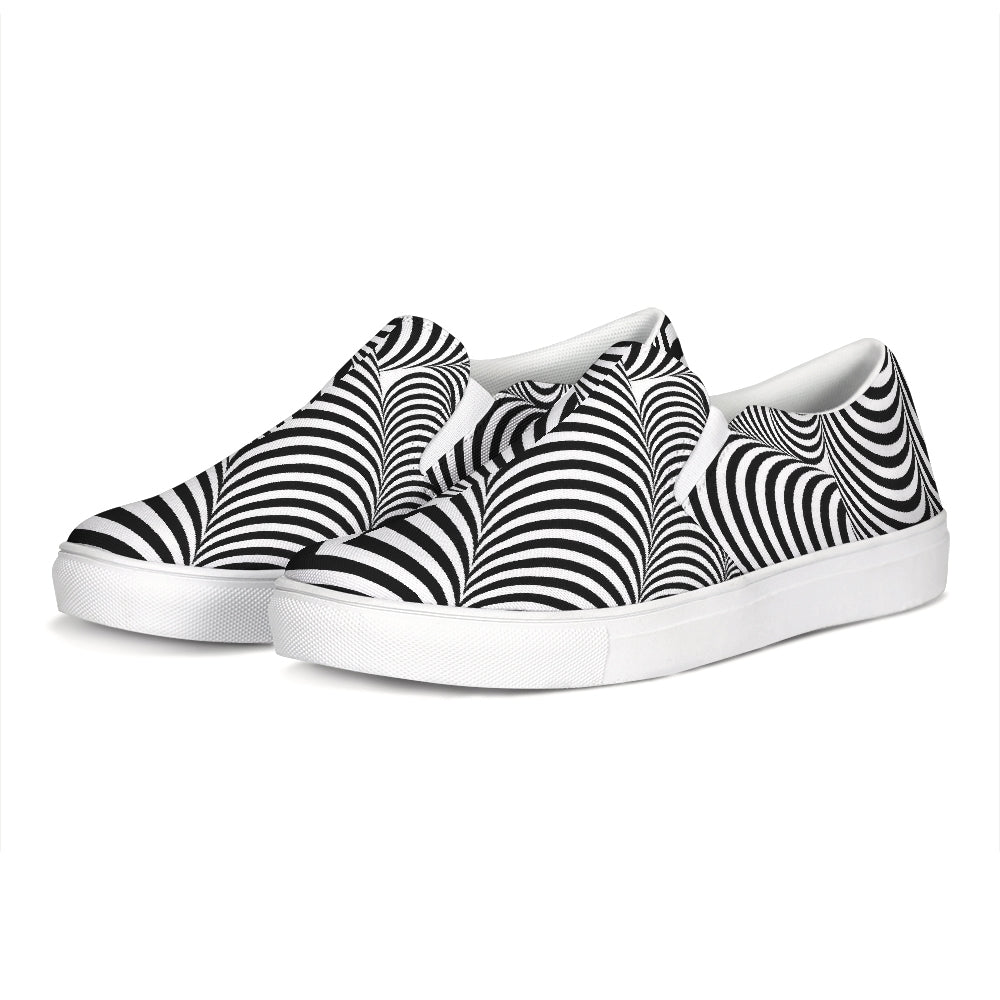 Optical illusion Slip-On Canvas Shoe