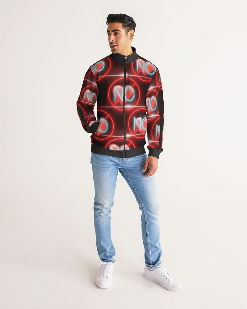 No love 3 Men's Stripe-Sleeve Track Jacket