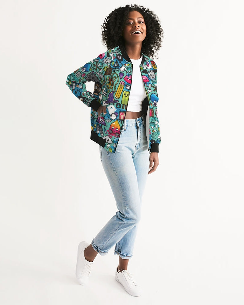 Cartoon massacre Women's Bomber Jacket