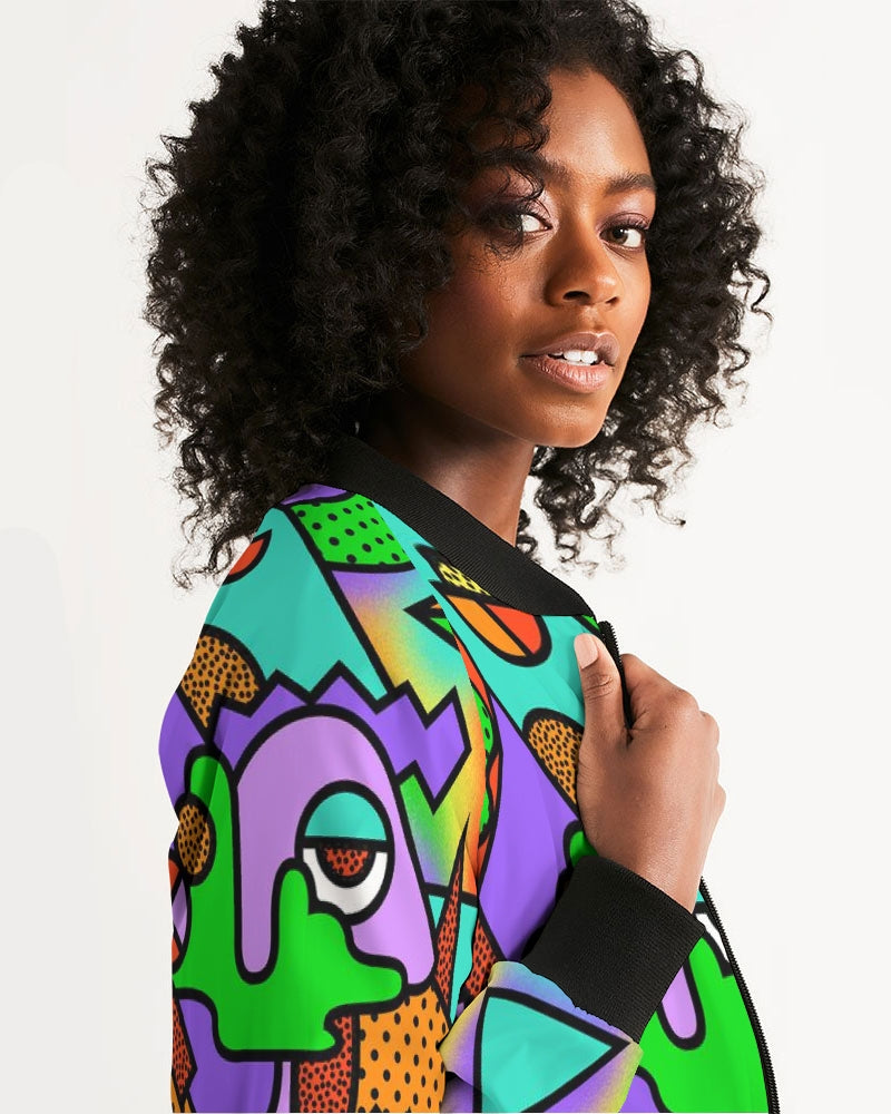 Abstract Women's Bomber Jacket
