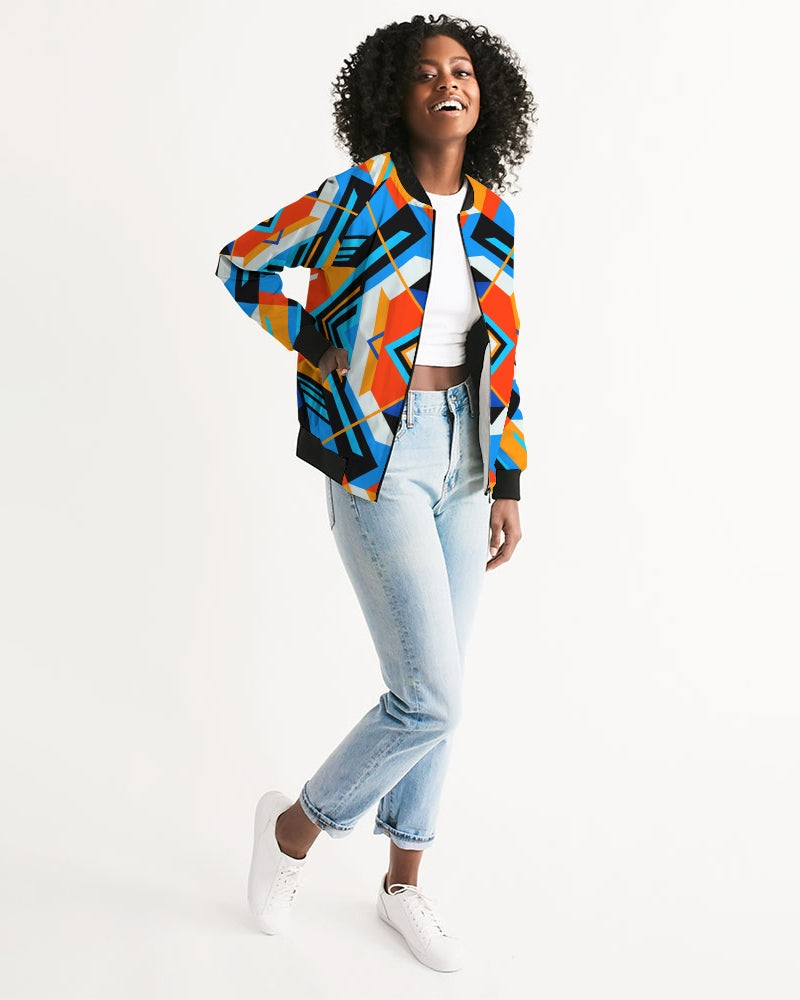 Aztec blue Women's Bomber Jacket