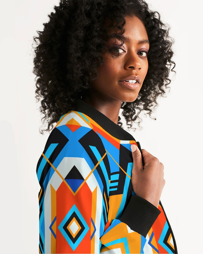 Aztec blue Women's Bomber Jacket