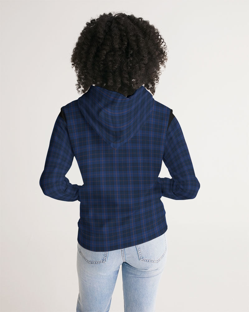 Blue Plaid Women's Hoodie