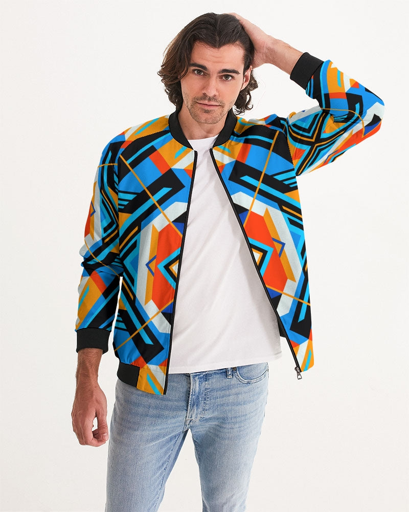 Aztec blue Men's Bomber Jacket