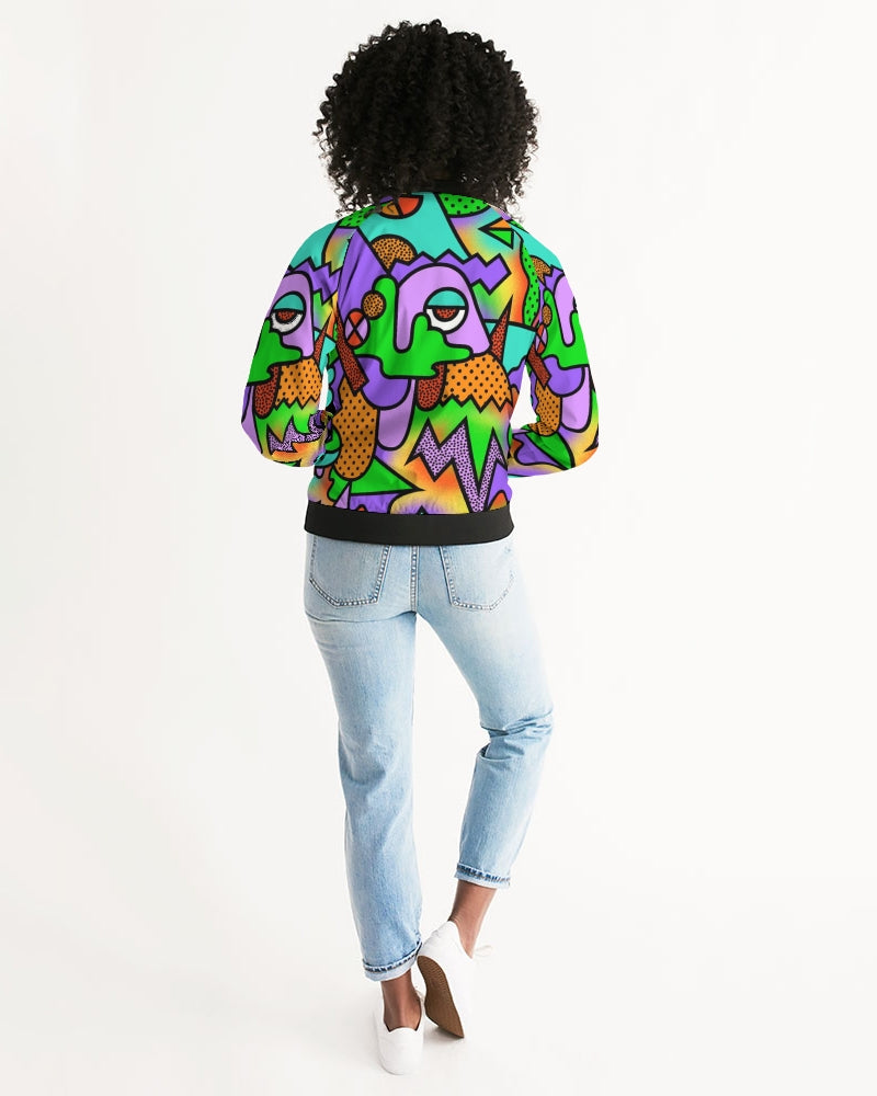 Abstract Women's Bomber Jacket