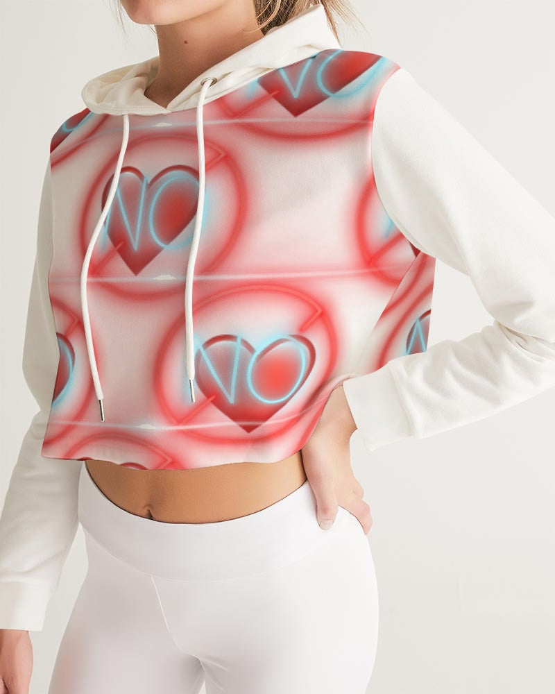 No love 2 Women's Cropped Hoodie