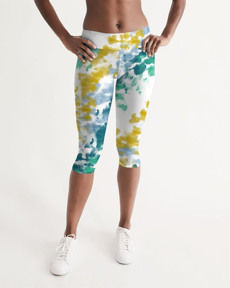 Watercolor Women's Mid-Rise Capri