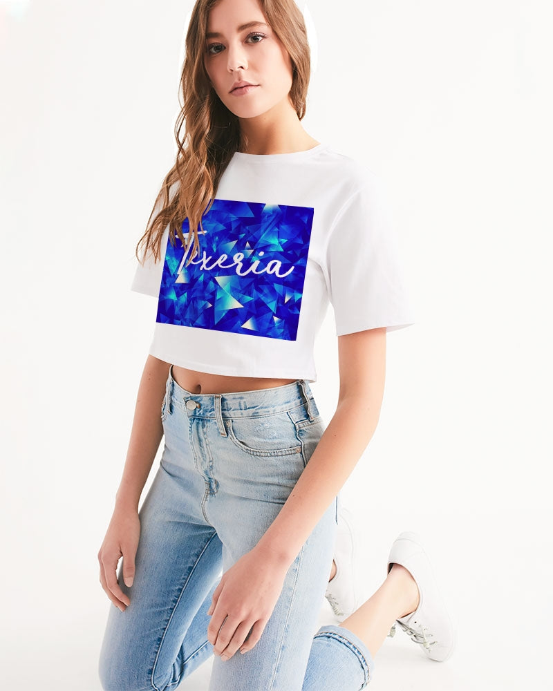 Crystal Blue Women's Cropped Tee