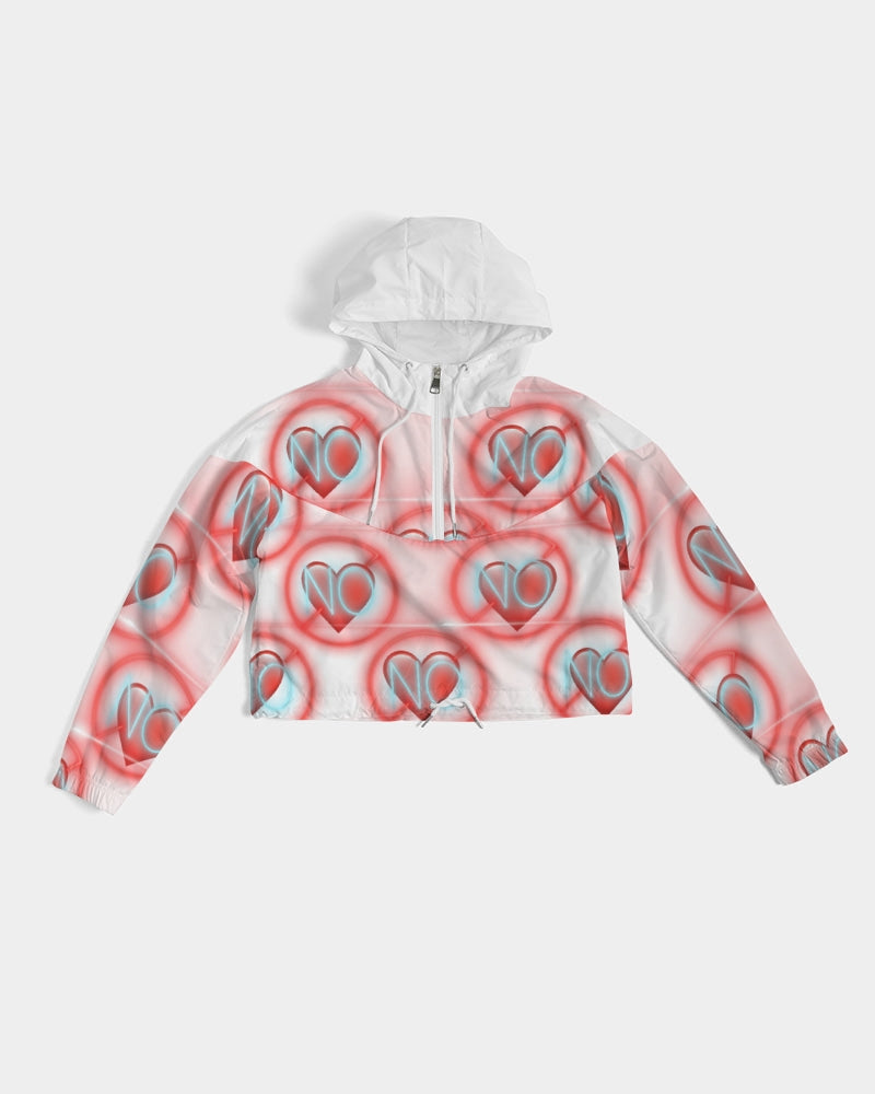 No love 2 Women's Cropped Windbreaker