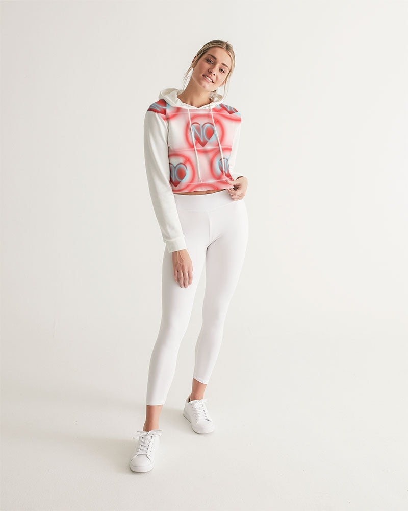 No love 2 Women's Cropped Hoodie