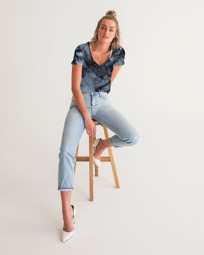 Marble Women's V-Neck Tee