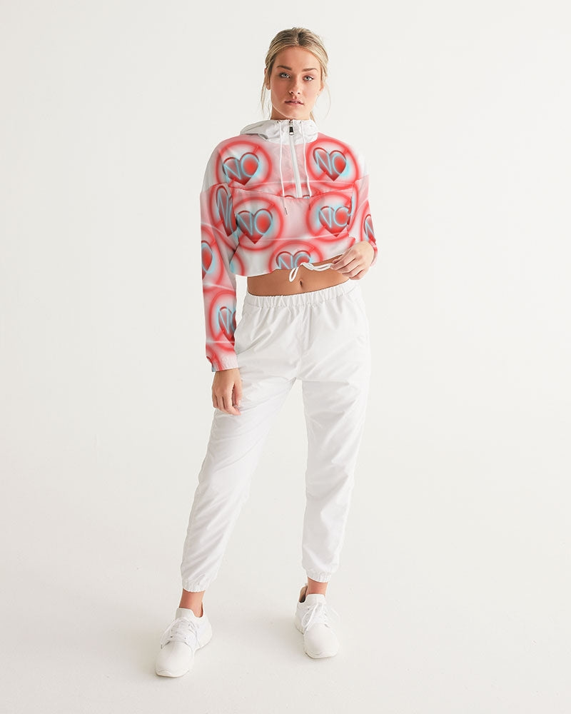 No love 2 Women's Cropped Windbreaker