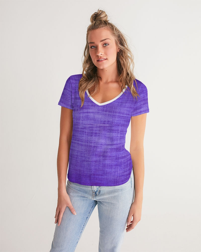 violet Women's V-Neck Tee