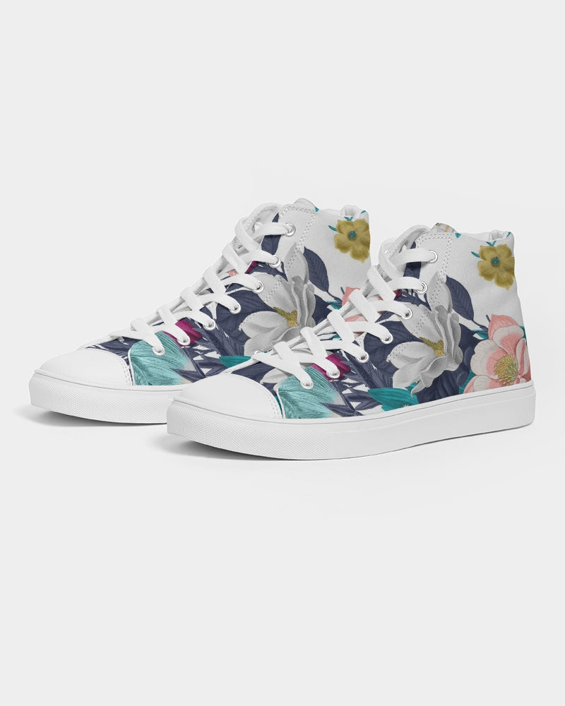 Warm Floral Women's Hightop Canvas Shoe
