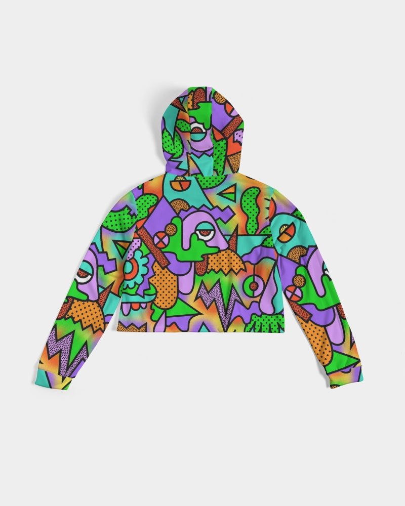 Abstract Women's Cropped Hoodie