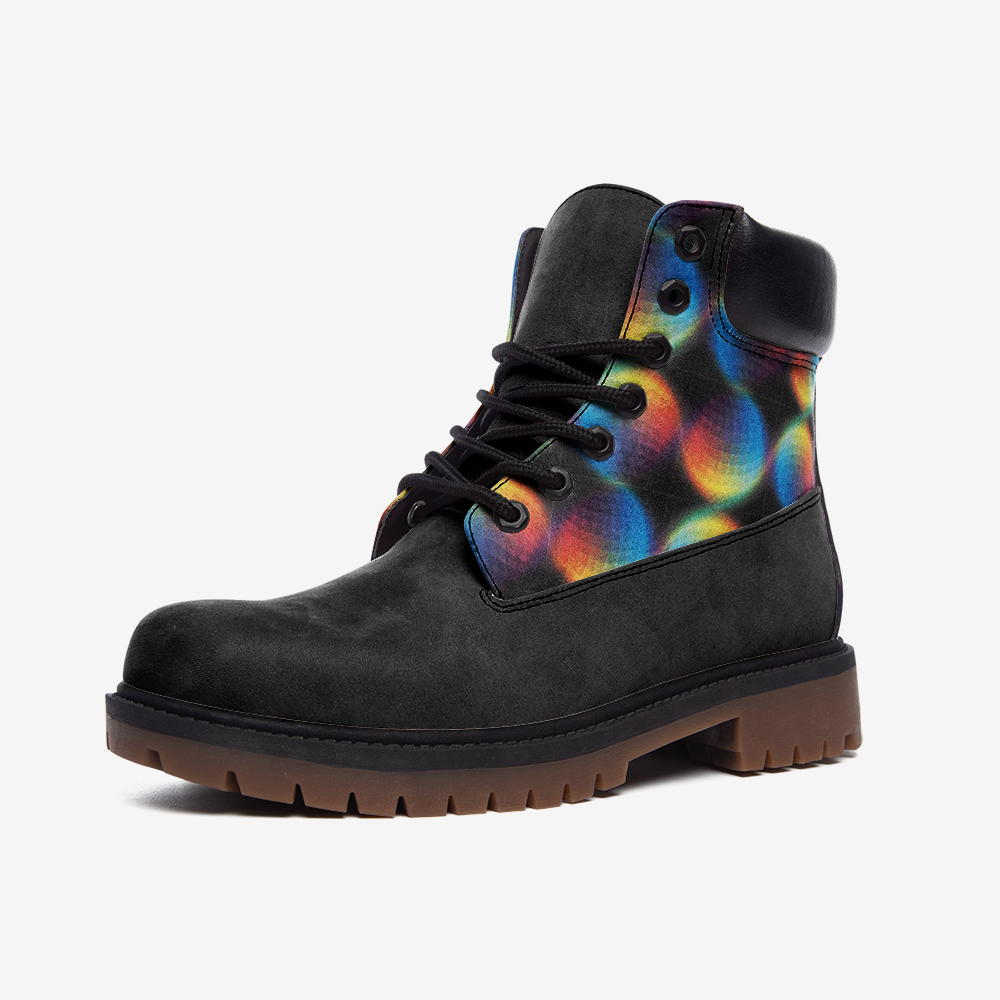 Psychedelic Casual Leather Lightweight boots