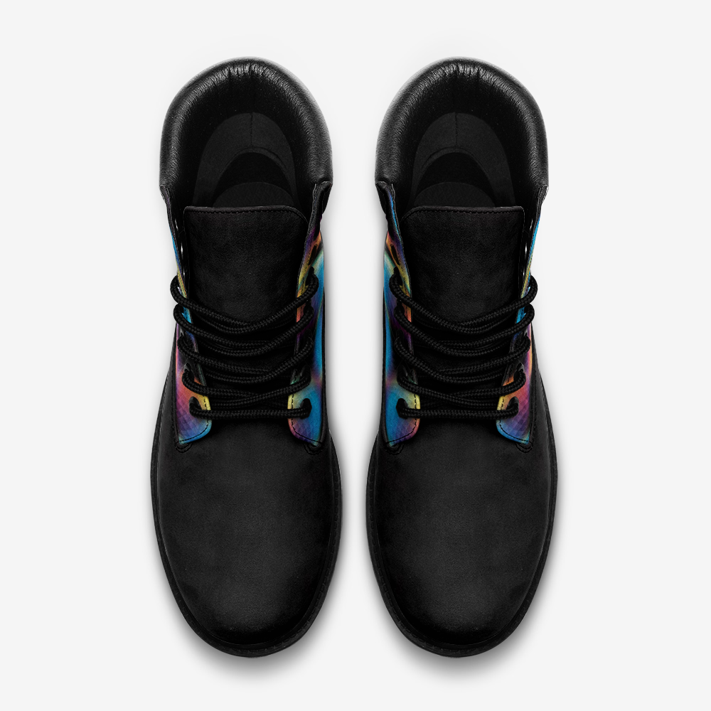 Psychedelic Casual Leather Lightweight boots