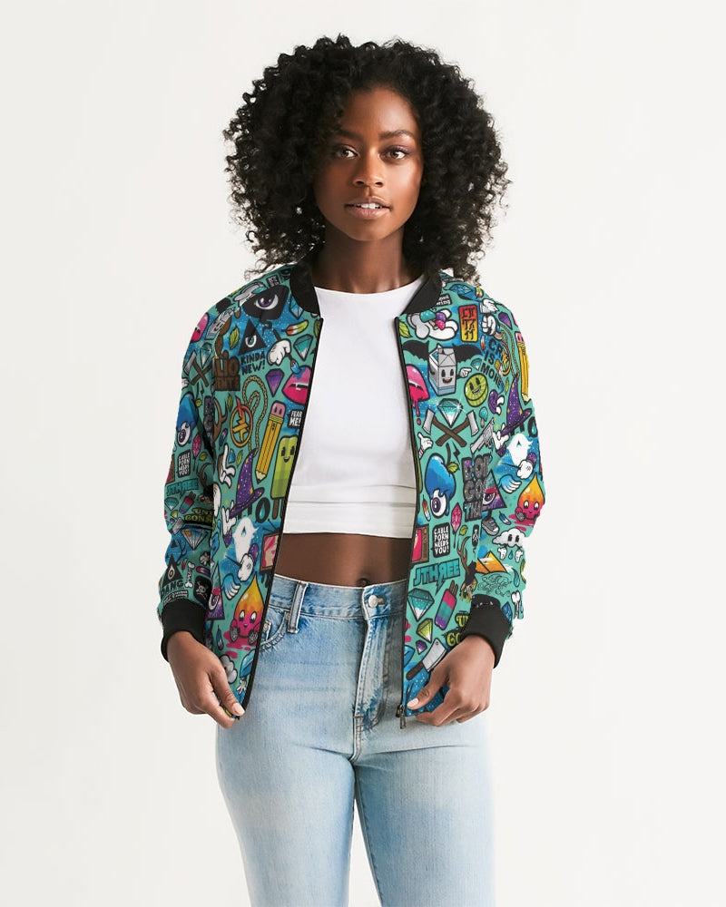 Cartoon massacre Women's Bomber Jacket