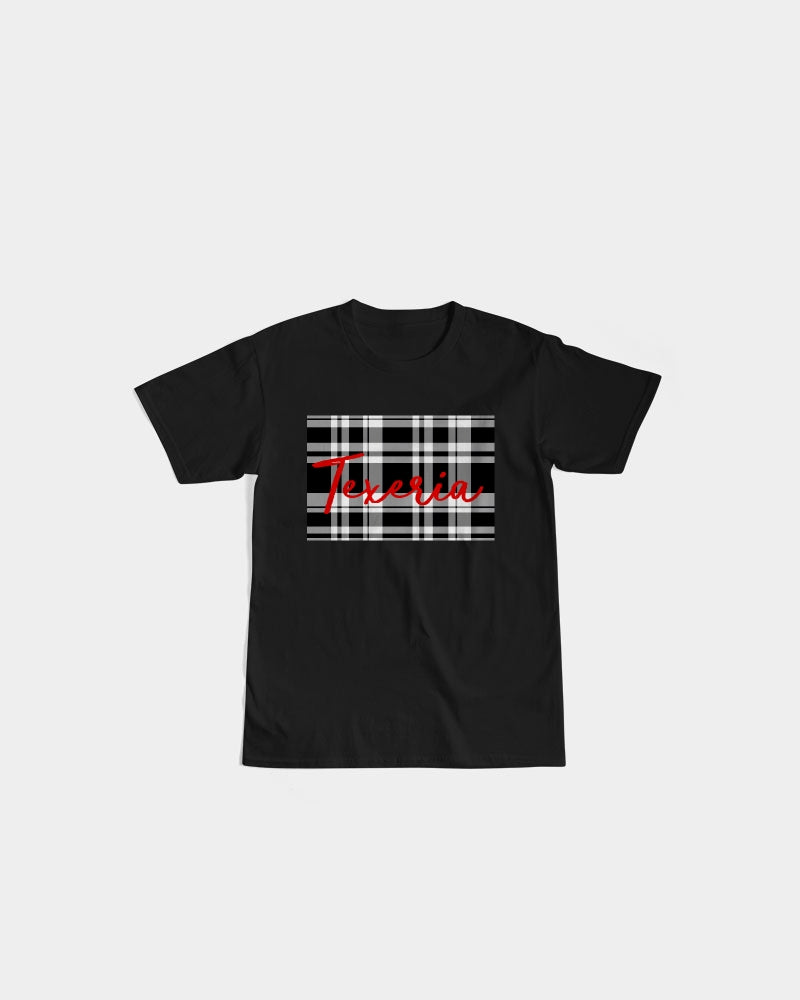 Black & White Plaid Men's Graphic Tee