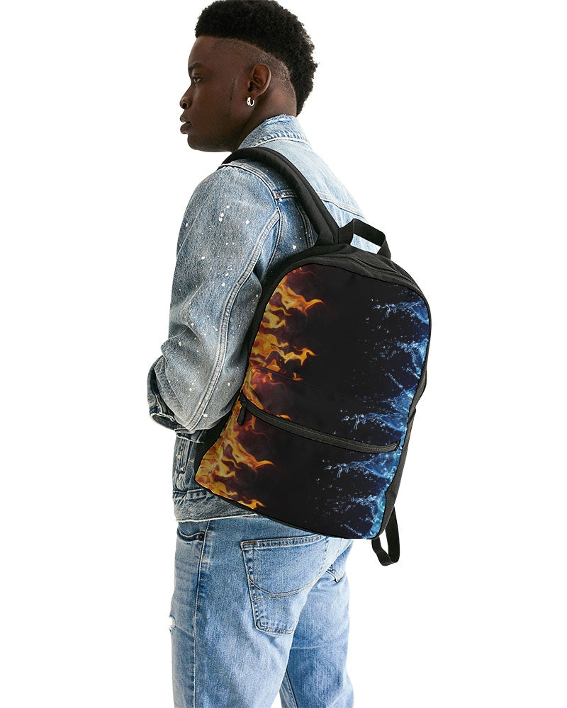 Water fire Small Canvas Backpack