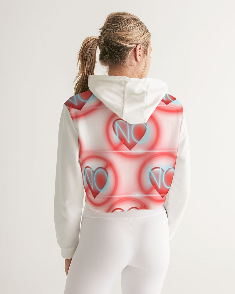 No love 2 Women's Cropped Hoodie