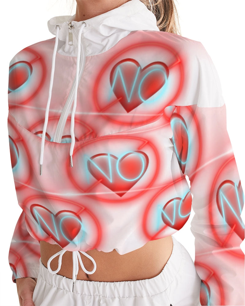 No love 2 Women's Cropped Windbreaker