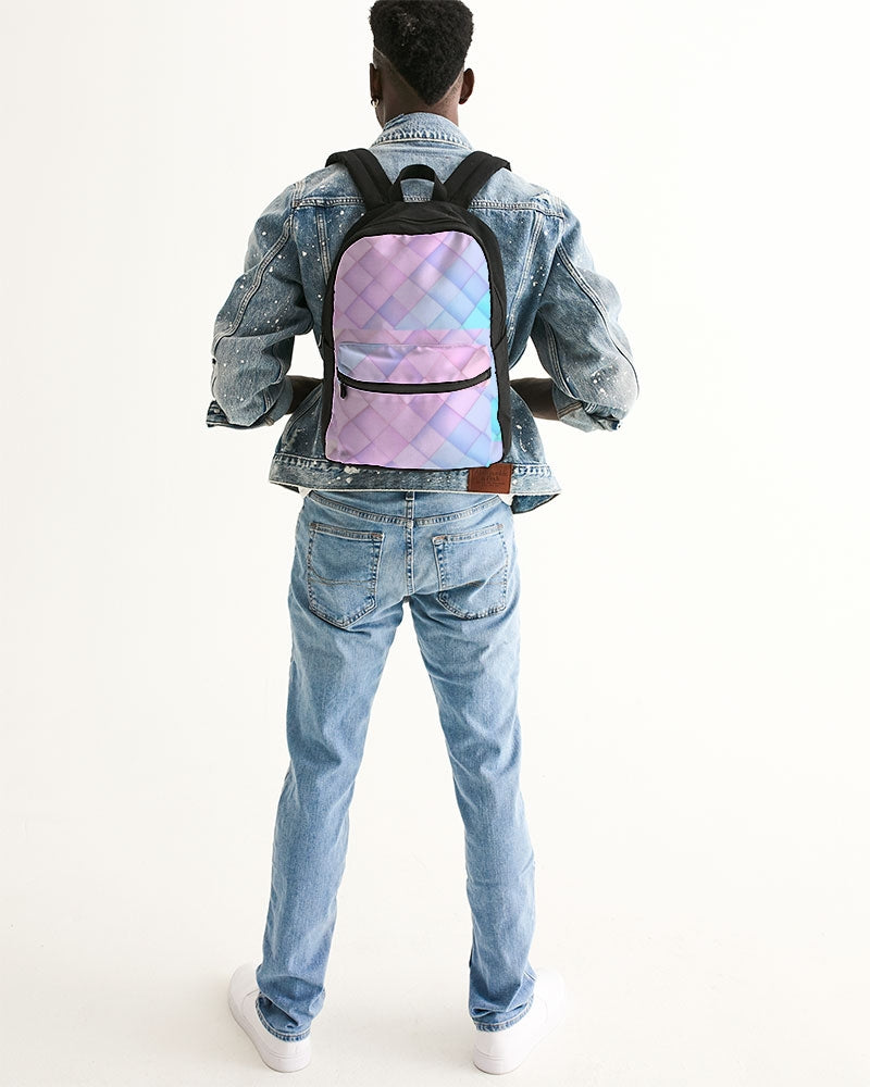 Pastel diamonds Small Canvas Backpack