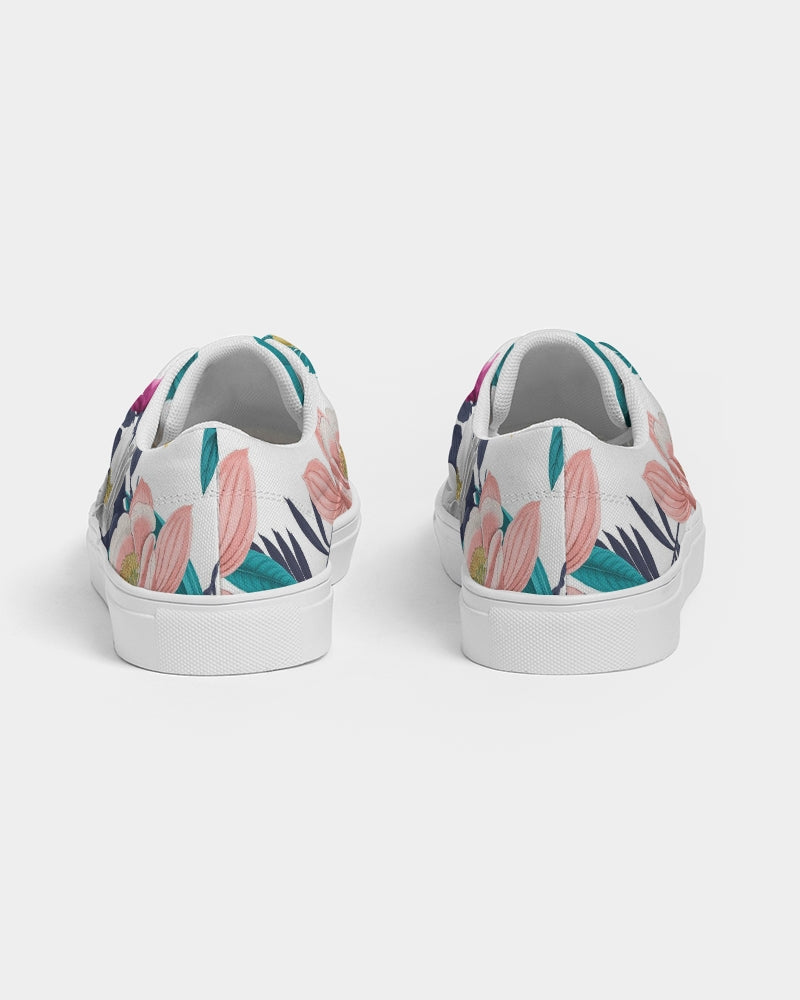 Warm Floral Women's Lace Up Canvas Shoe