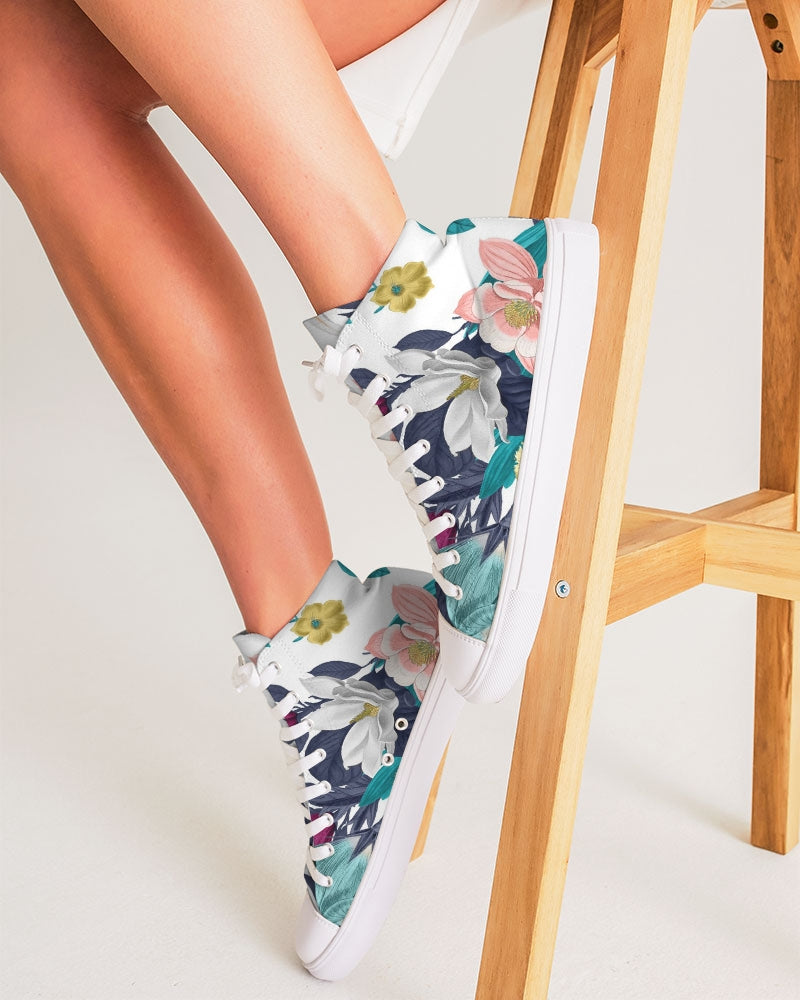 Warm Floral Women's Hightop Canvas Shoe