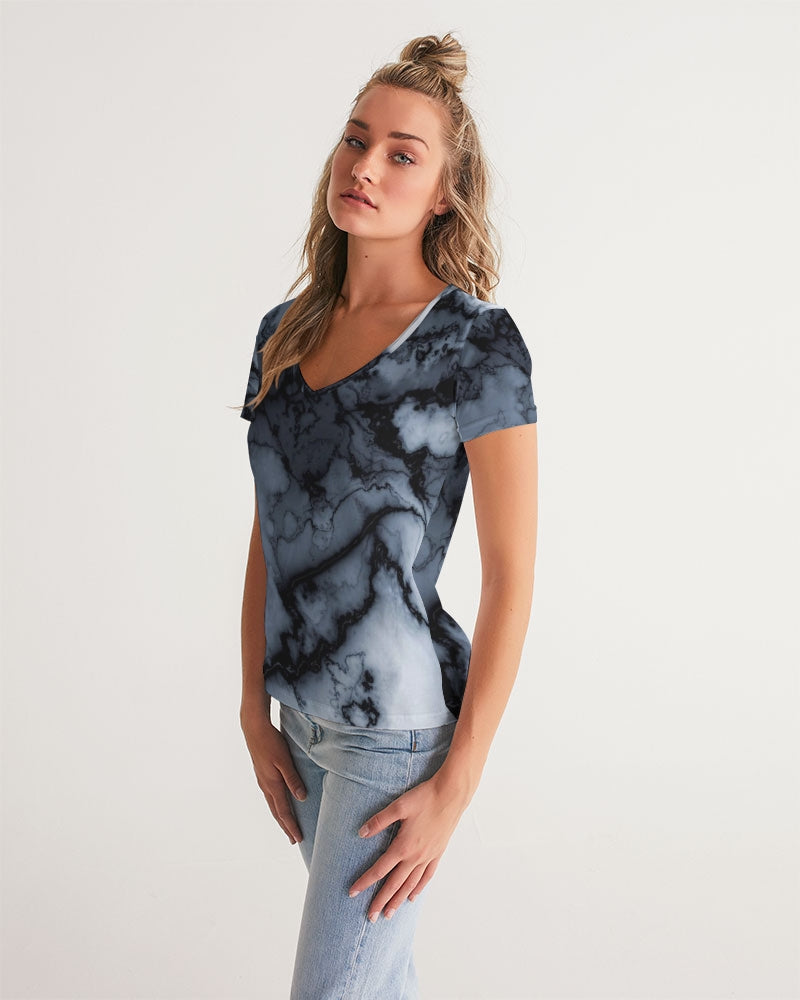Marble Women's V-Neck Tee