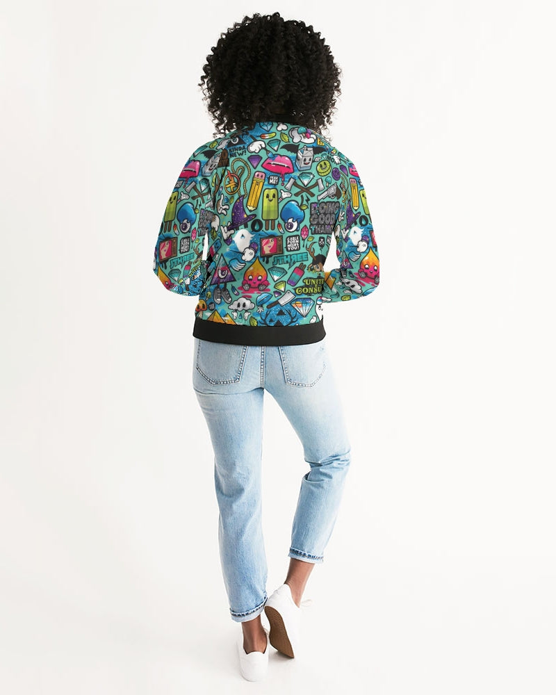 Cartoon massacre Women's Bomber Jacket