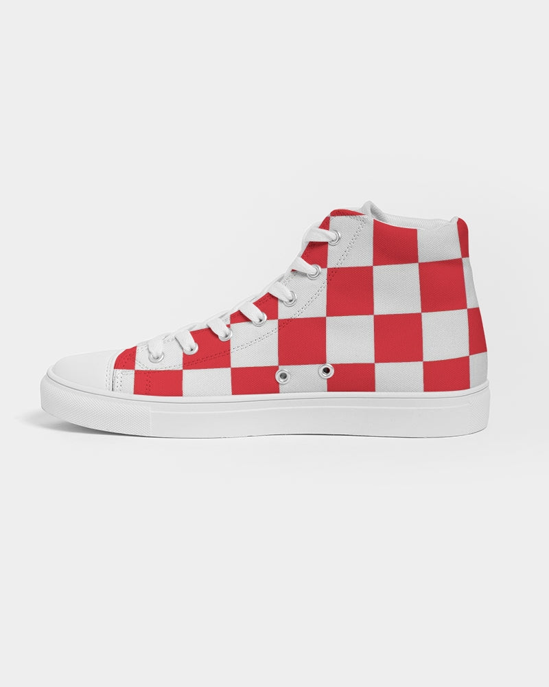 checkered Men's Hightop Canvas Shoe