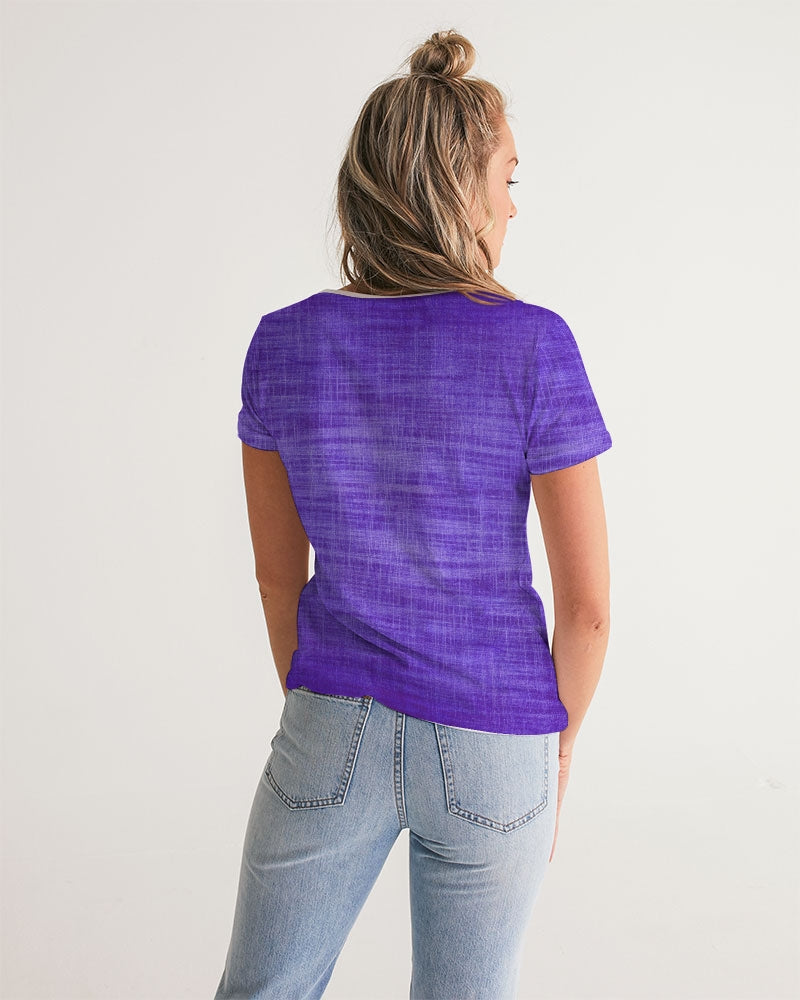 violet Women's V-Neck Tee