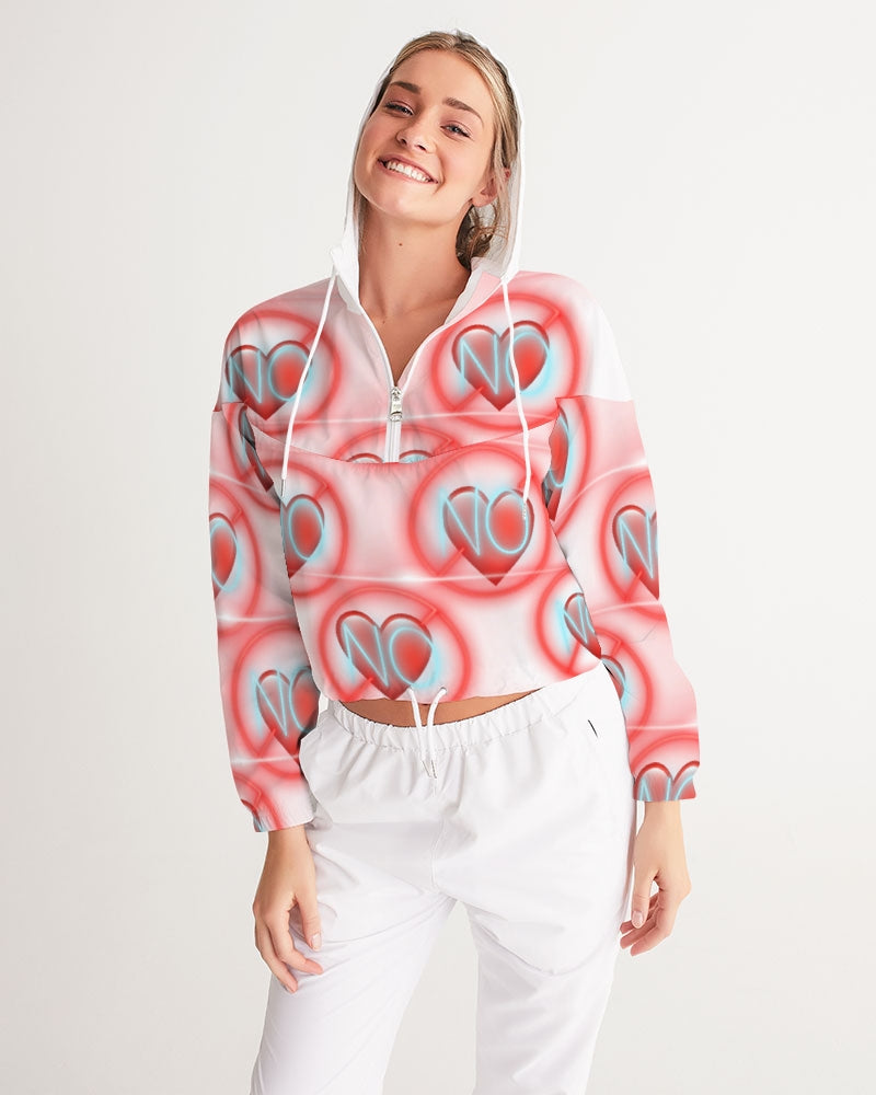 No love 2 Women's Cropped Windbreaker