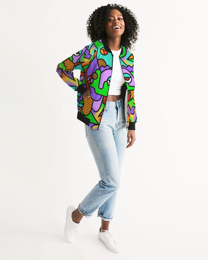 Abstract Women's Bomber Jacket