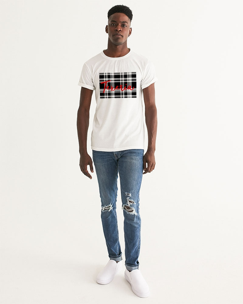 Black & White Plaid Men's Graphic Tee