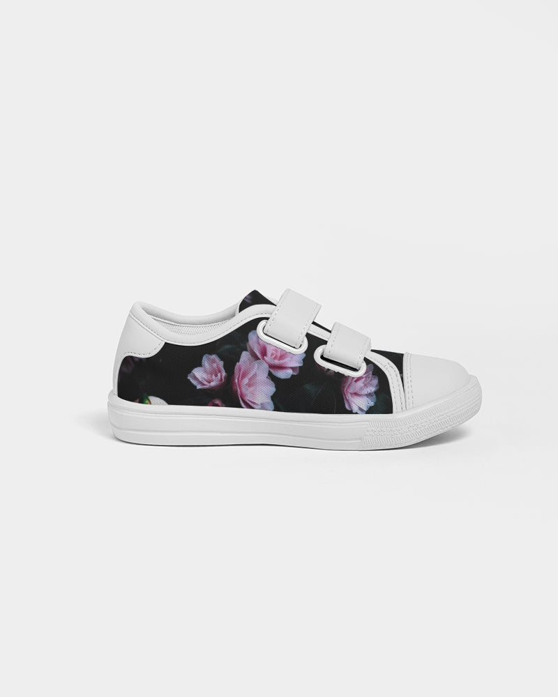 Dark Floral Kids Velcro Sneaker