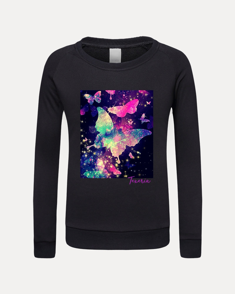 Neon butterfly kids Kids Graphic Sweatshirt