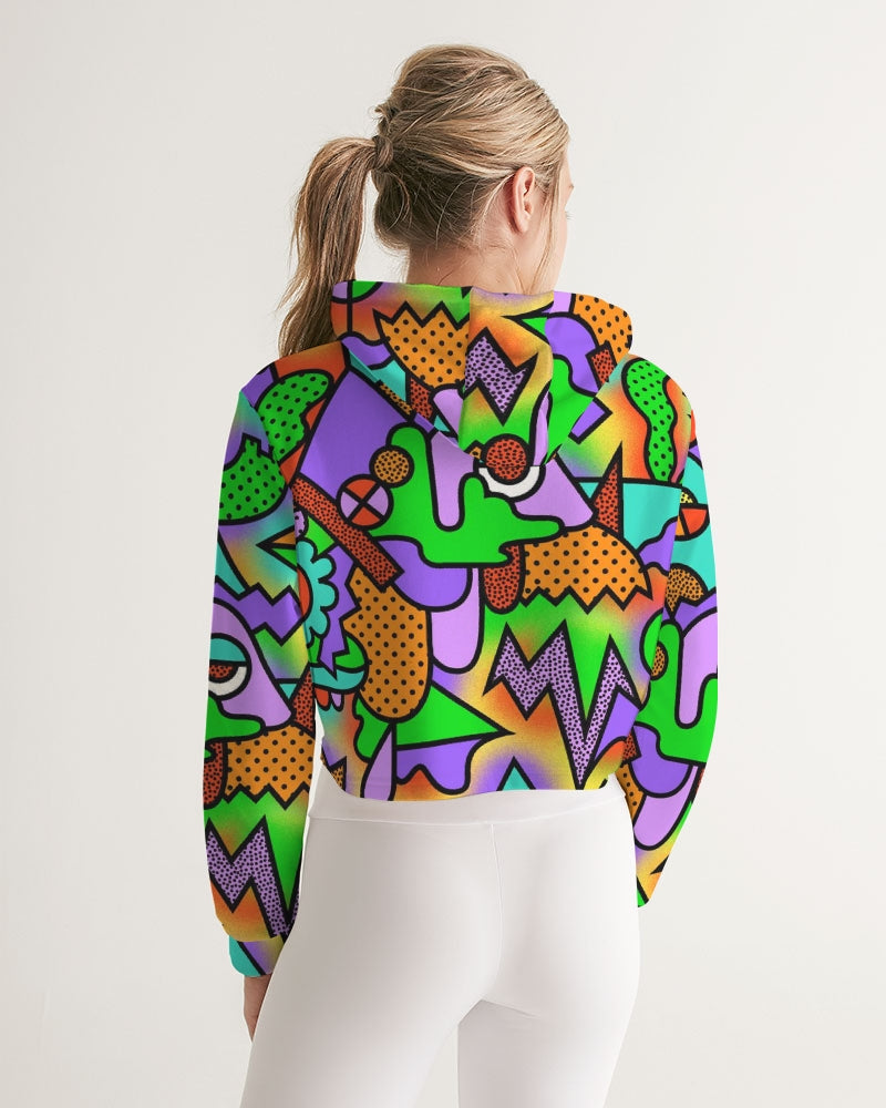 Abstract Women's Cropped Hoodie