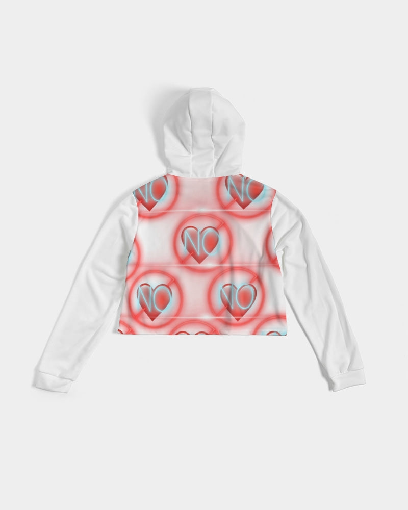 No love 2 Women's Cropped Hoodie