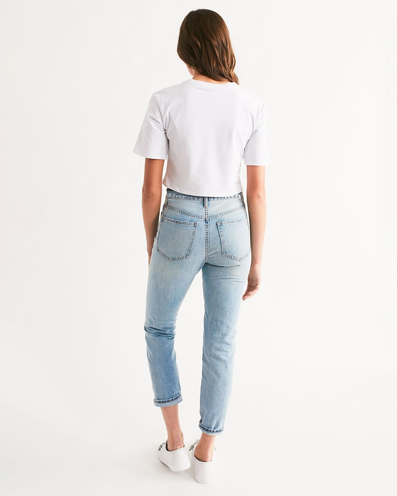 Crystal Blue Women's Cropped Tee
