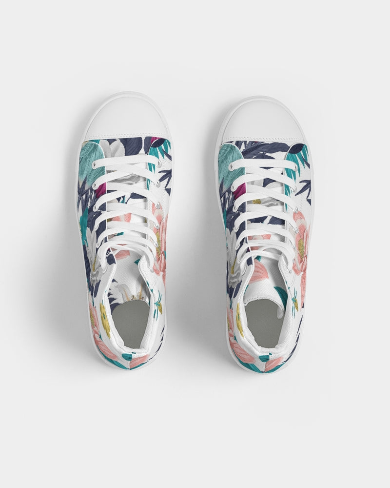 Warm Floral Women's Hightop Canvas Shoe