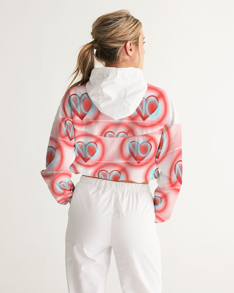 No love 2 Women's Cropped Windbreaker