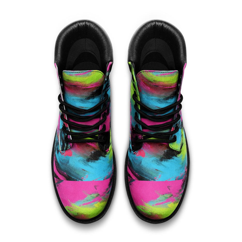 Wet Paint Casual Leather Lightweight boots