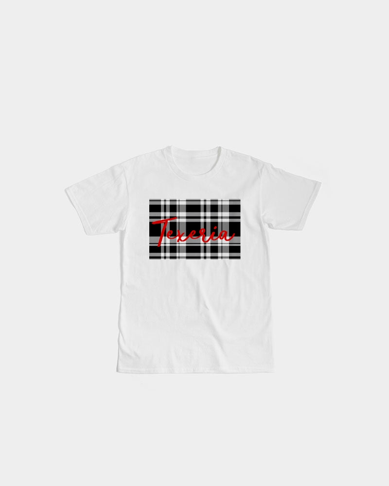 Black & White Plaid Men's Graphic Tee